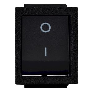 Переключатель 1-клавишный черный без фиксации KCD2-211 B/B