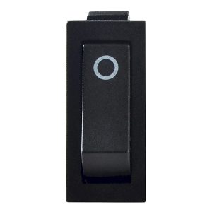 Переключатель 1-клавишный черный KCD3-101 B/B