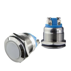 Металлическая плоская кнопка, (винтовое соединение), 1НО. TY 19-211A Scr