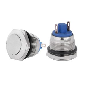 Металлическая плоская кнопка (с пайкой), 1НО. TY 19-211P Pcb