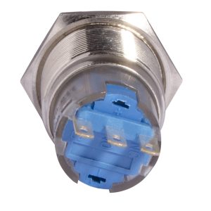 Металлическая плоская кнопка, 1НО+1НЗ. TYJ 19-211