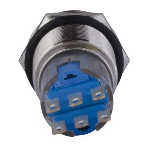 Металлическая плоская кнопка, 2НО+2НЗ. TYJ 19-212