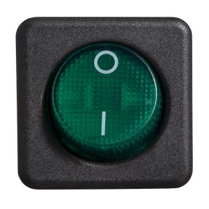 KCD2-10-201 GR/B Переключатель 1-клавишный (зеленая круглая клавиша)