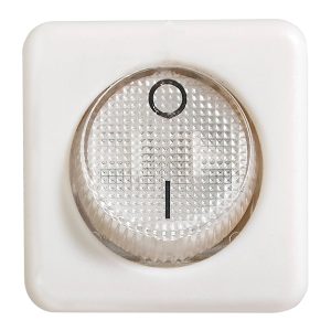 KCD2-10-201 WH/WH Переключатель 1-клавишный (белая круглая клавиша)