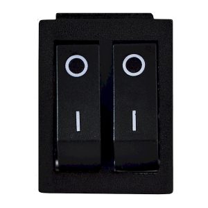 KCD2-2101 B/B Переключатель 2-клавишный черный