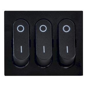 KCD2-3101 B/B Переключатель 3 клавишный черный