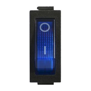 KCD3-101N BL/B 220V Переключатель 1-клавишный синий с подсветкой