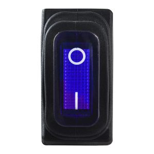 KCD3-101NW BL/B 220V Переключатель 1-клавишный влагозащищенный синий с подсветкой