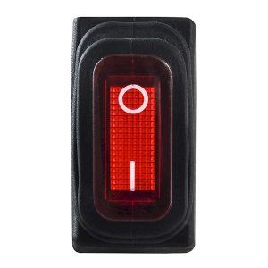 KCD3-101W R/B Переключатель 1-клавишный красный влагозащищенный