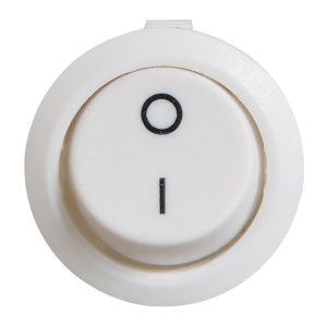 KCD5-2-101 WH/WH Переключатель 1-клавишный круглый белый