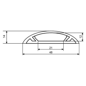 Напольный короб с клеевым слоем 48х14/1000мм