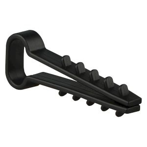 Дюбель-хомут (10*5) черный под плоский кабель (уп.100шт)