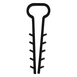 Дюбель-хомут (12*6) черный под плоский кабель (уп.100шт)