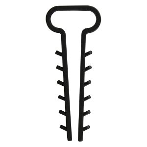 Дюбель-хомут (14*6) черный под плоский кабель (уп.100шт)