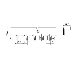 Шина соединительная ШС-U 1 полюс