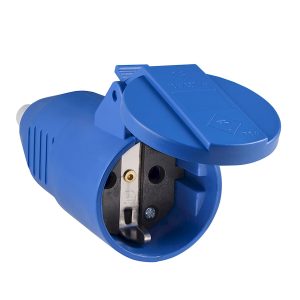 Розетка 212 переносна 2Р+РЕ 16А/2 220В IP44 синя