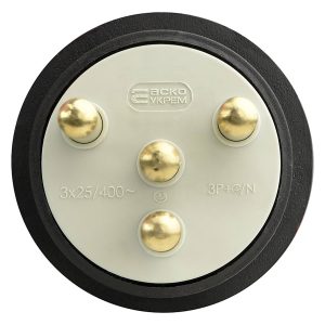 Вилка резиновая 3Р+РЕ 25А IP44