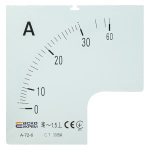 Шкала 30/5А для амперметра А-72-6