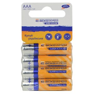 Батарейка лужна AАА.LR03.SC4 (shrink card 4)