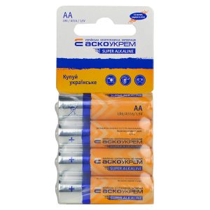 Батарейка лужна AА.LR6.SC4 (shrink card 4)