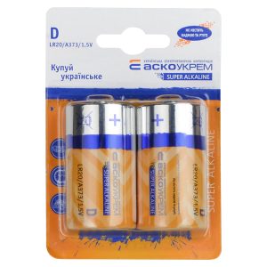 Батарейка лужна D.LR20.BL2 (blister 2)