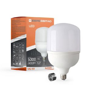 Лампа ЛЕД промислова  50W 6400К 5000Lm Е27/Е40 "Євросвітло" (2 роки)