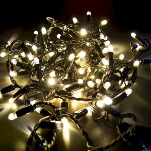 Гірлянда вулична STARLIGHT бахрома теплий-білий 75LED IP44 чорний 2x0,7м