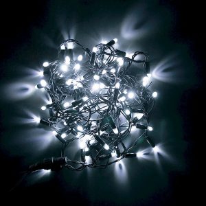 Гірлянда вулична STARLIGHT лінійна білий Flash 100LED IP44 чорний 5м