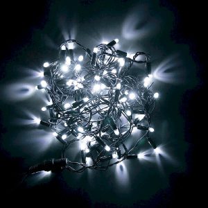 Гірлянда вулична STARLIGHT лінійна білий Flash 200LED IP44 чорний 10м