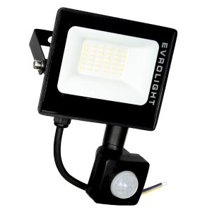 Прожектор ЛЕД   20W 6400K 2000Lm IP65 FM-01D-20 з датчиком руху (1 рік) "Євросвітло"