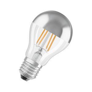 Лампа ЛЕД класична  7W 2700K 650lm LDSCA50DMIR S 230V FIL E27 10X1 "серебро" (3 роки) OSRAM