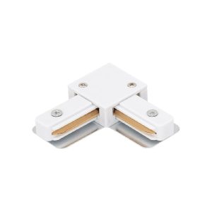 З'єднувач шинопроводів трекових L-форма білий