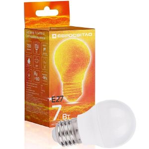 Лампа ЛЕД куля  7W 4200K 700Lm E27 Р-7-4200-27 "Євросвітло"
