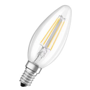 Лампа ЛЕД філаментна  4W 4000K 470lm E14 LED VALUE CL B40 840 230V FIL 10X1 (3 роки) OSRAM
