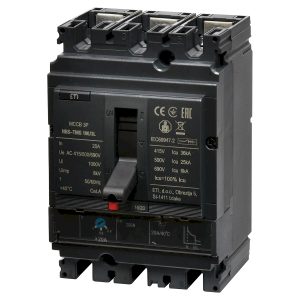 Автомат силовой трехполюсный 20А 36кА NBS-TMS (0.8-1)In/фикс.) 100/3L "ЕТІ"