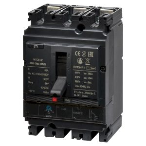 Автоматический силовой выключатель 3-полюсный 63А 36кА NBS-TMS (0.8-1)In/фикс.) 100/3L "ЕТІ"