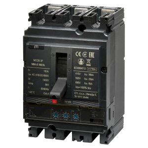 Автомат силовой трехполюсный 160А 50кА NBS-E (0.4-1)In/(1.5-10)In) 160/3S "ЕТІ"