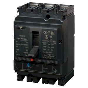 Автоматический силовой выключатель 3-полюсный 63А 50кА NBS-TMS (0.8-1)In/фикс.) 100/3S "ЕТІ"