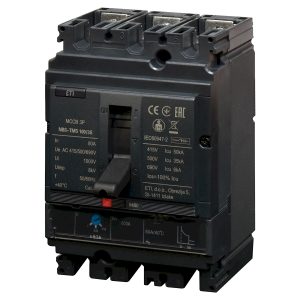 Автомат силовой трехполюсный 80А 50кА NBS-TMS (0.8-1)In/фикс.) 100/3S "ЕТІ"