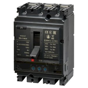 Автомат силовой трехполюсный 100А 85кА NBS-E (0.4-1)In/(1.5-10)Ir) 100/3H "ЕТІ"