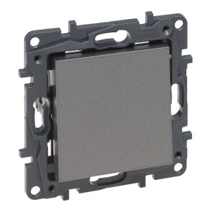 Вимикач 1-кл. внутр. 10А автоматичні клеми NILOE STEP сталь