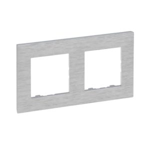 Рамка 2-х кратна NILOE STEP фактурний алюміній