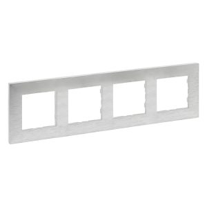 Рамка 4-х кратна NILOE STEP фактурний алюміній