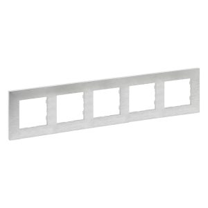 Рамка 5-ти кратна NILOE STEP фактурний алюміній