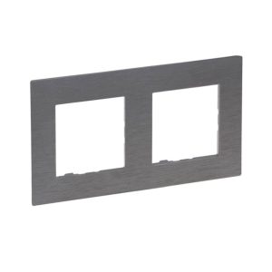 Рамка 2-х кратна NILOE STEP фактурна сталь