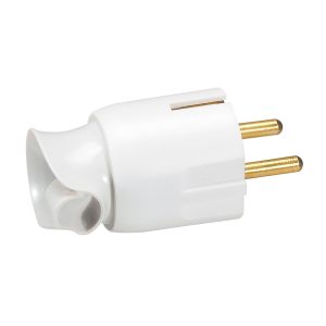 Вилка євро пряма з З/К 16А біла LEGRAND