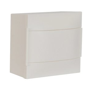 Щит пласт. ЩРН-П-  8 мод. зовн. IP40 білі двері N+Pe PRACTIBOX-S