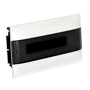 Щит пласт. ЩРВ-П- 18 мод вбуд. IP40 димчасті двері N+Pe PRACTIBOX-S для бетонних та цегля