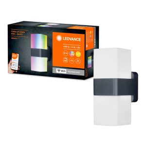 Світильник фасадний 13,5 ВтIP44 Smart + Wifi Cube Updown 13,5 сірий