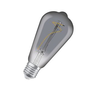 Лампа ЛЕД філаментна  3,4W 1800K 100lm E27 1906 LED EDISON 818 230V FIL SM 4X1 (3 роки) OSRAM